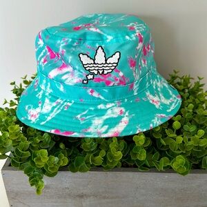 Adidas Bucket Hat Cloud logo Teal Pink White OSFA